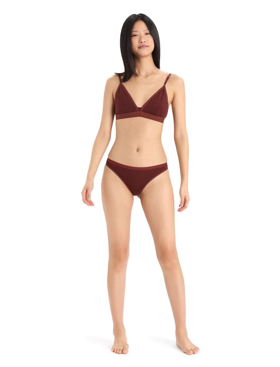 Sous Vêtement Icebreaker Merino Siren Bikini Briefs Femme Rouge | FR 1717GSOL